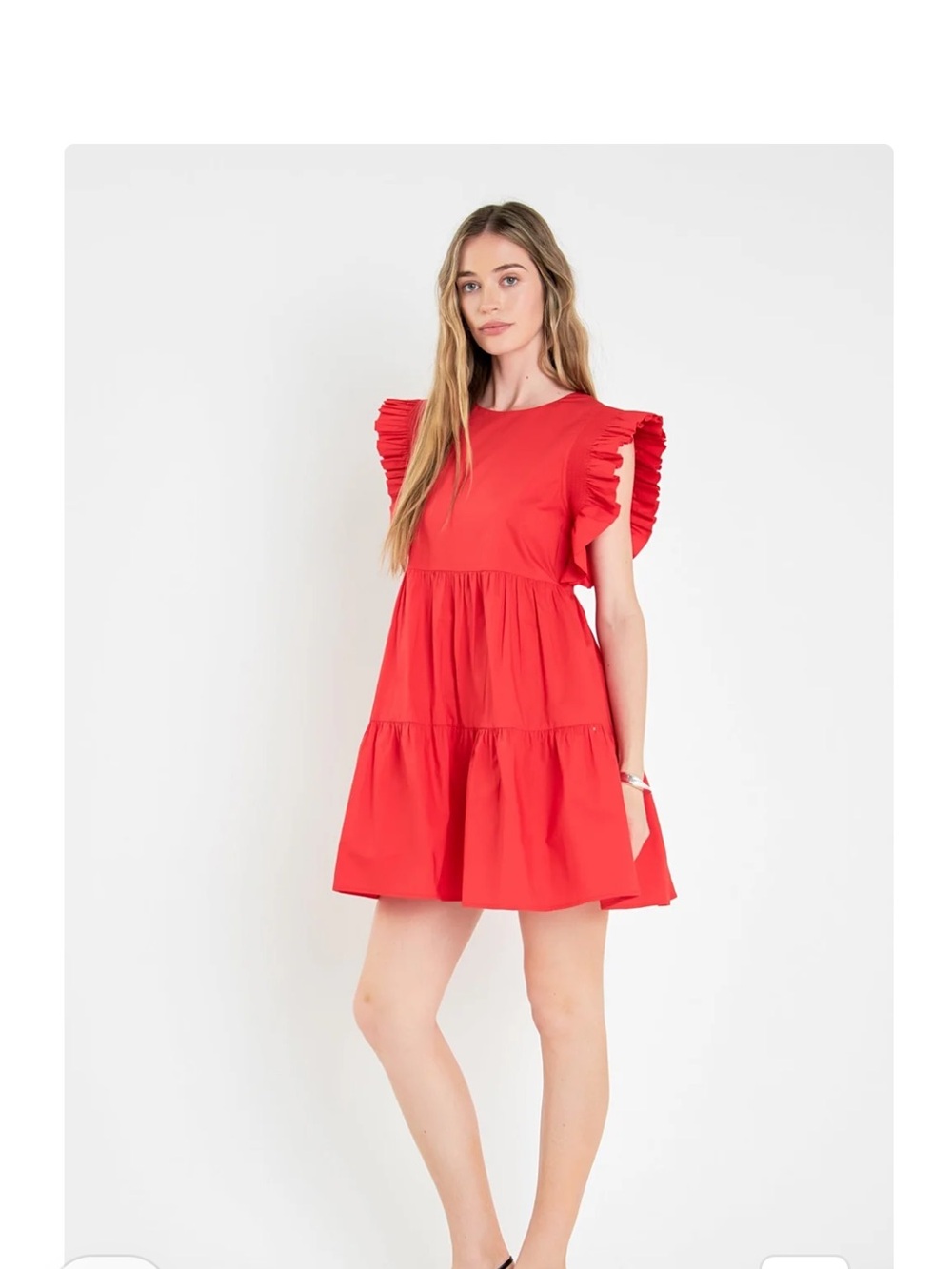 English Factory Ruffled Babydoll Mini Dress